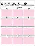 ECF-ECG MOUNTING FORM ECF 1200 12LEAD ECG MNT SHT 8-1/2X11