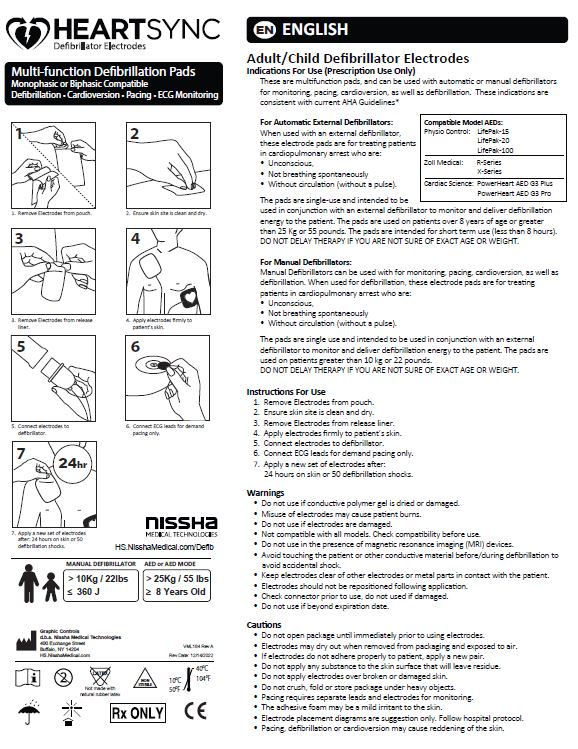 <p>HeartSync Defibrillation Pads<br />Instructions for Use</p>